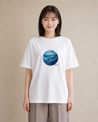 半袖Tシャツ レディース 天の川 星空 宇宙 イラスト 韓国風 旅行 母娘コーデ 白T YMAZO
