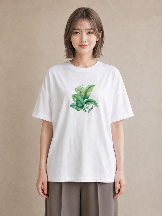 グラフィックTシャツ レディース ボタニカル 植物 イラスト 北欧風 デイリーウェア 休日 白T YMAZO