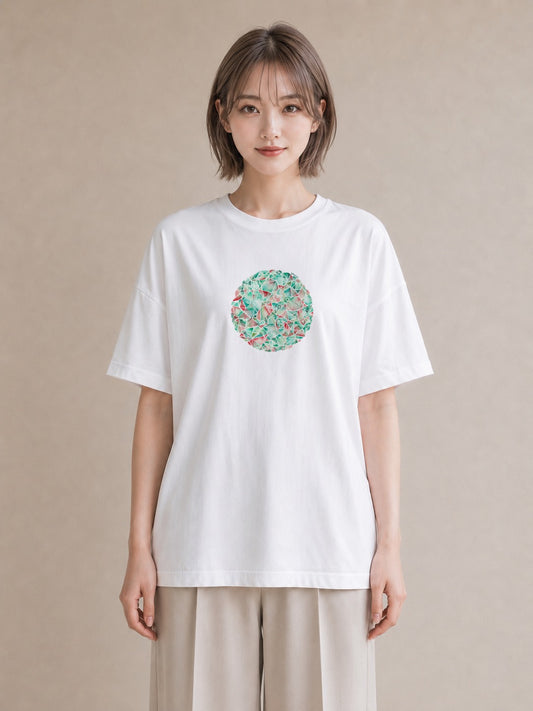 デザインTシャツ レディース 魚座 星空 宇宙 イラスト 北欧風 親子 20代 白T YMAZO