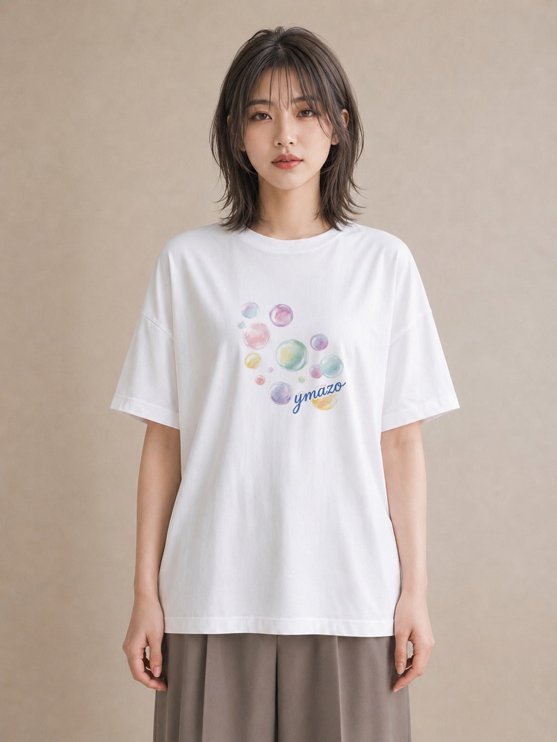 デザインTシャツ レディース わたあめ 食べ物 フード イラスト ボタニカル カフェ服 クリスマス 白T YMAZO