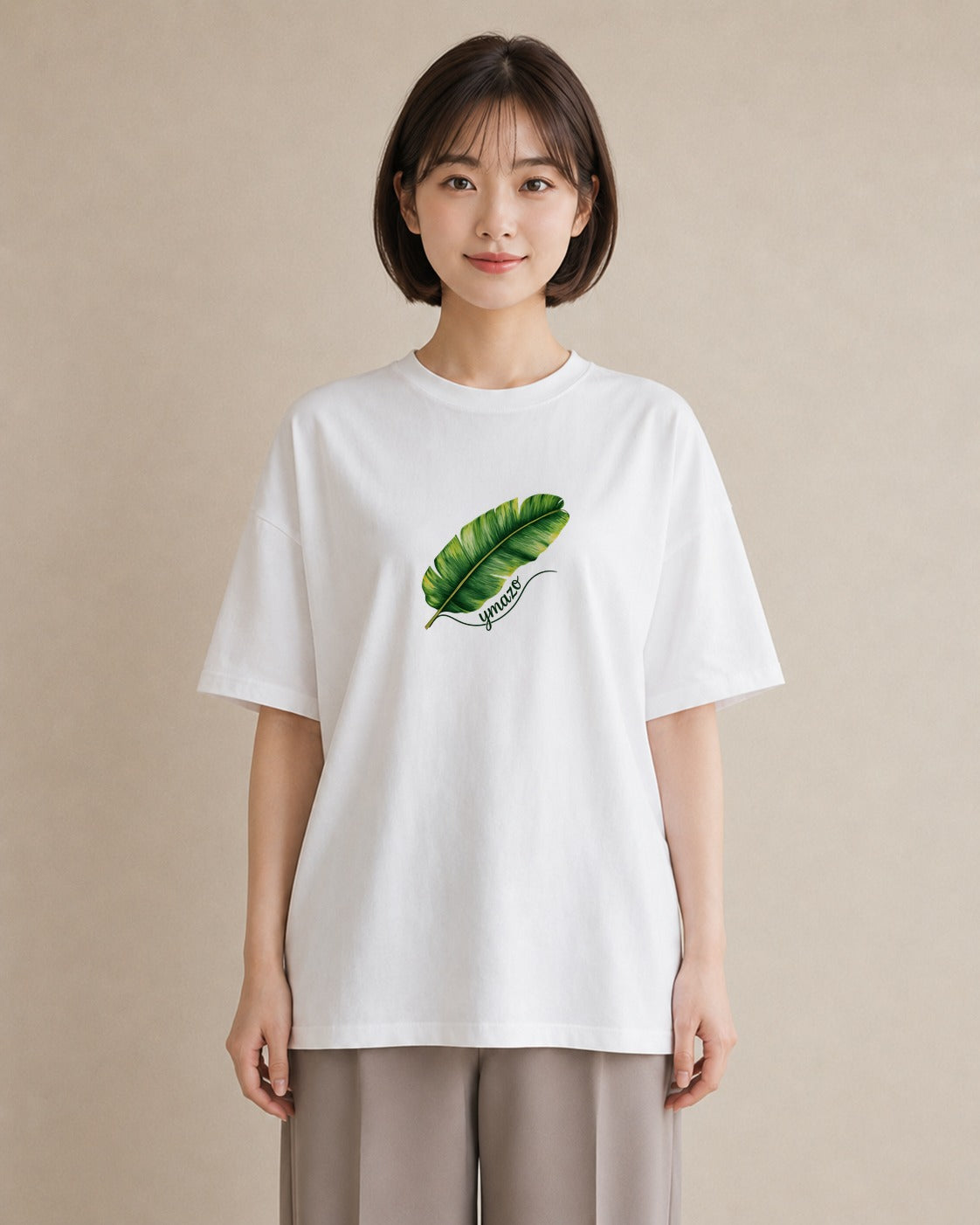グラフィックTシャツ レディース モンステラ 植物 ボタニカル イラスト ゆるコーデ 旅行 母娘コーデ 白T YMAZO
