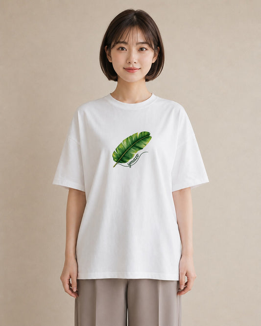 グラフィックTシャツ レディース モンステラ 植物 ボタニカル イラスト ゆるコーデ 旅行 母娘コーデ 白T YMAZO