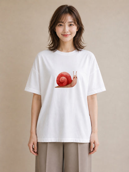 デザインTシャツ レディース チンアナゴ 海の生き物 海 イラスト ポップ カジュアルコーデ 買い物 白T YMAZO