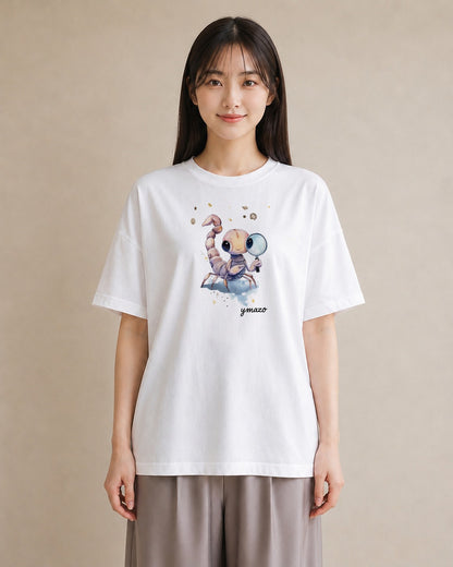 Tシャツ レディース 蠍座 星空 宇宙 イラスト お洒落 週末コーデ 敬老の日 白T YMAZO