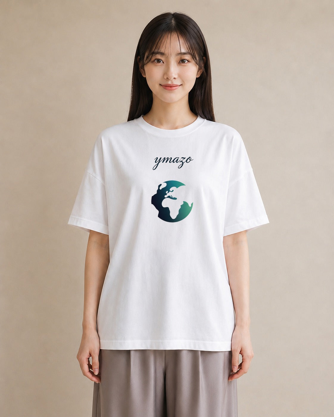 Tシャツ レディース 地球 星空 宇宙 イラスト 水彩風 秋コーデ おしゃれギフト 白T YMAZO