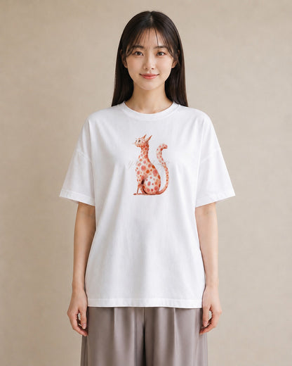 半袖Tシャツ レディース 猫の手 猫 ねこ イラスト 北欧風 誕生日プレゼント 綿100 白T YMAZO