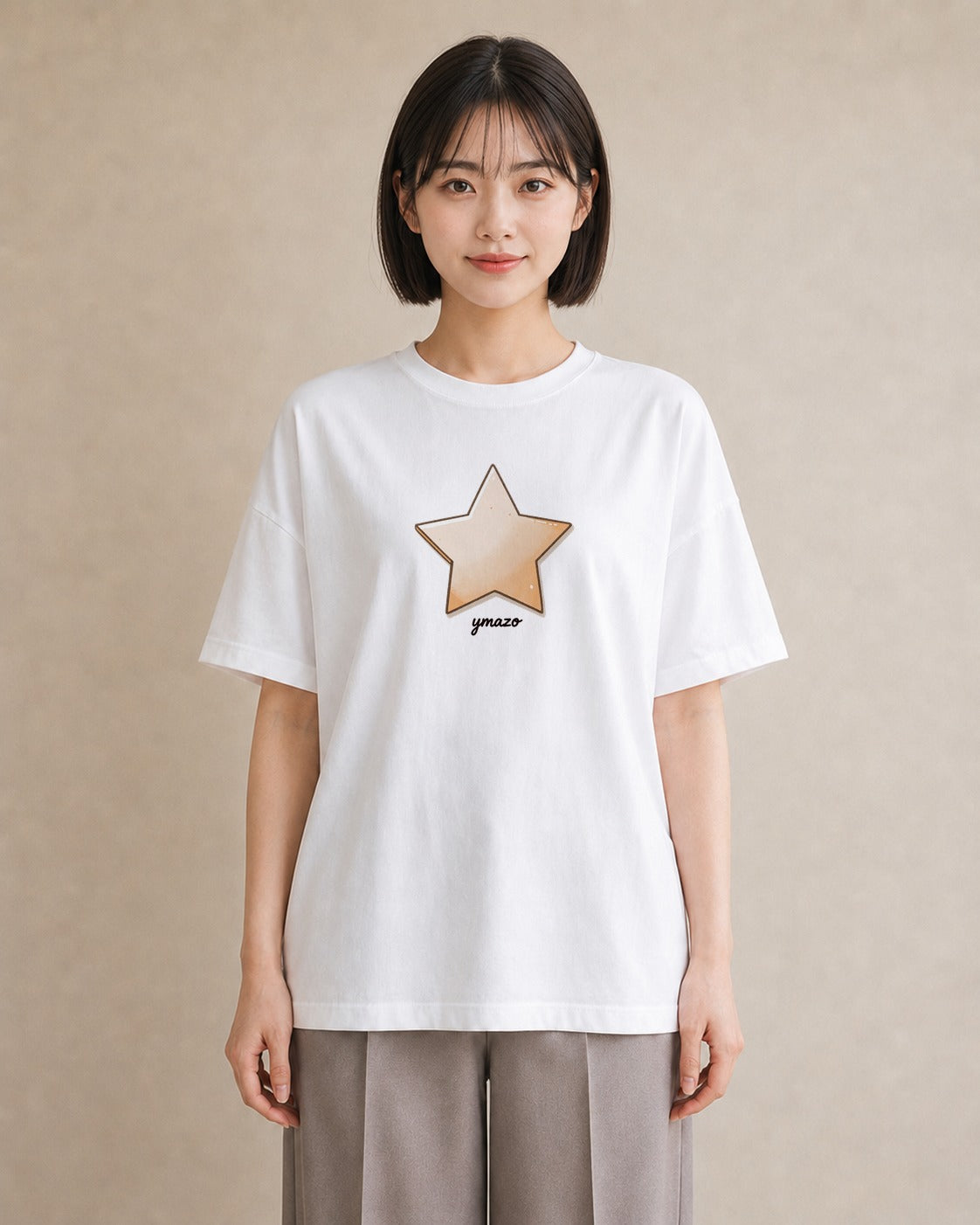プリントTシャツ レディース 星 星空 宇宙 イラスト こなれ感 ルームウェア ギフト 白T YMAZO