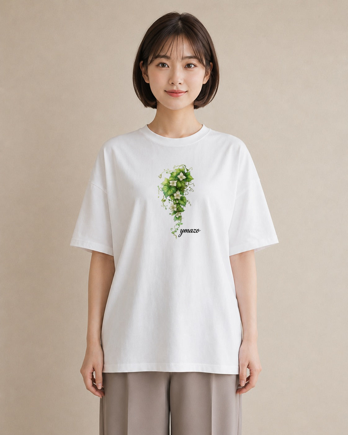 デザインTシャツ レディース あさがお 朝顔 花 花柄 イラスト カフェコーデ ホワイトデー 春服 白T