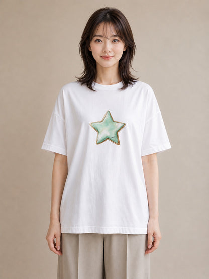 半袖Tシャツ レディース キャンディ 食べ物 フード イラスト カフェコーデ 通勤 在宅 白T YMAZO