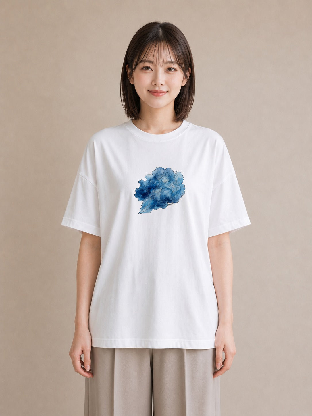 デザインTシャツ レディース 天の川 星空 宇宙 イラスト シンプル 女子会 お揃い 白T YMAZO