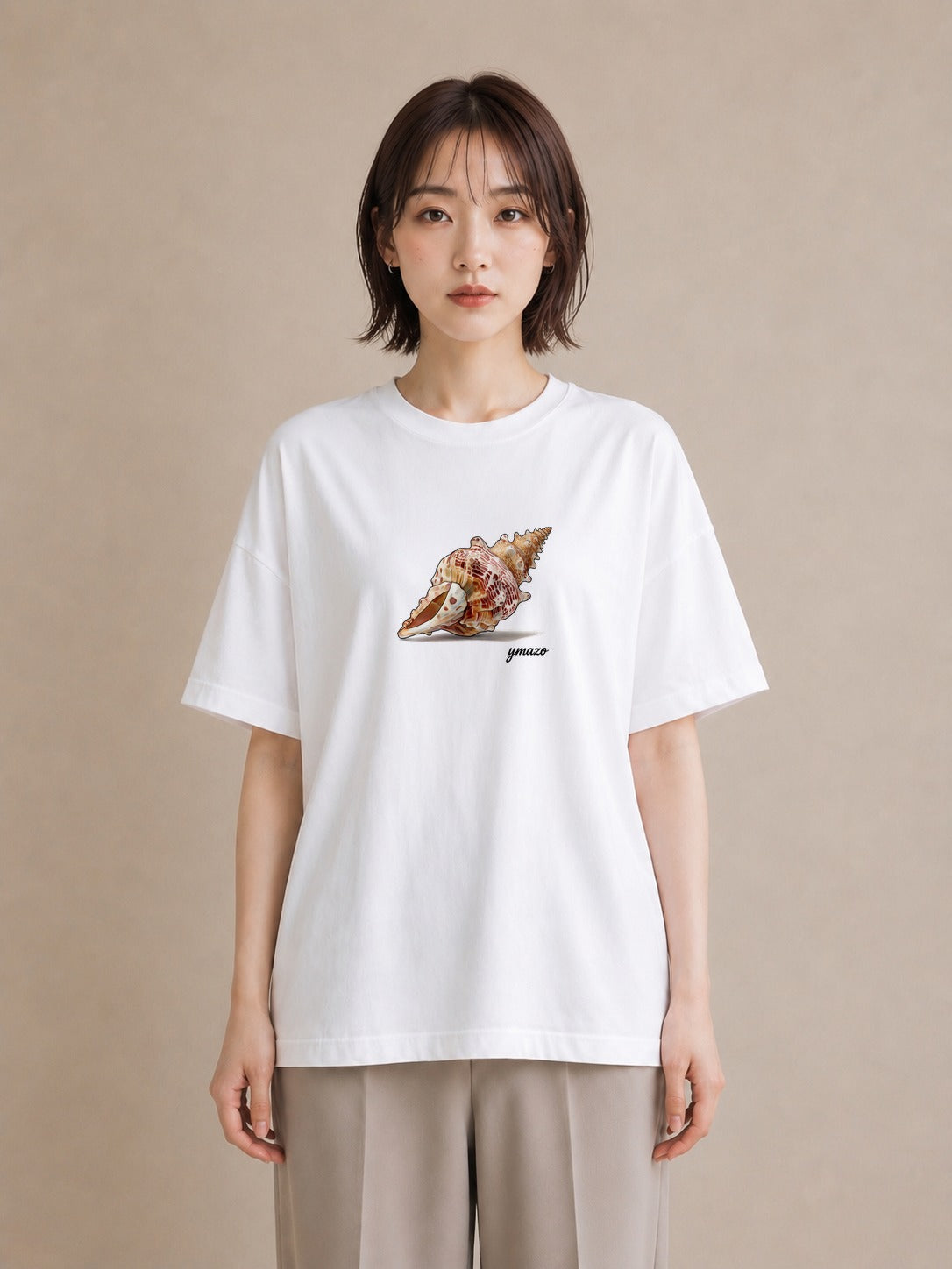グラフィックTシャツ レディース かたつむり 昆虫 虫 イラスト ラフ 夏コーデ 通学 白T YMAZO