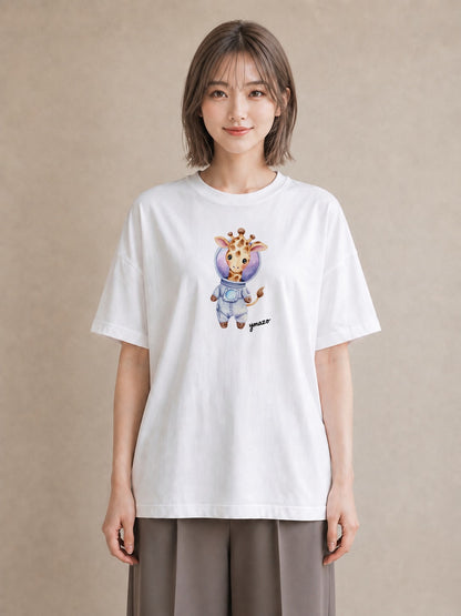 Tシャツ レディース 山羊座 星空 宇宙 イラスト レトロ 敬老の日 ホワイトデー 白T YMAZO