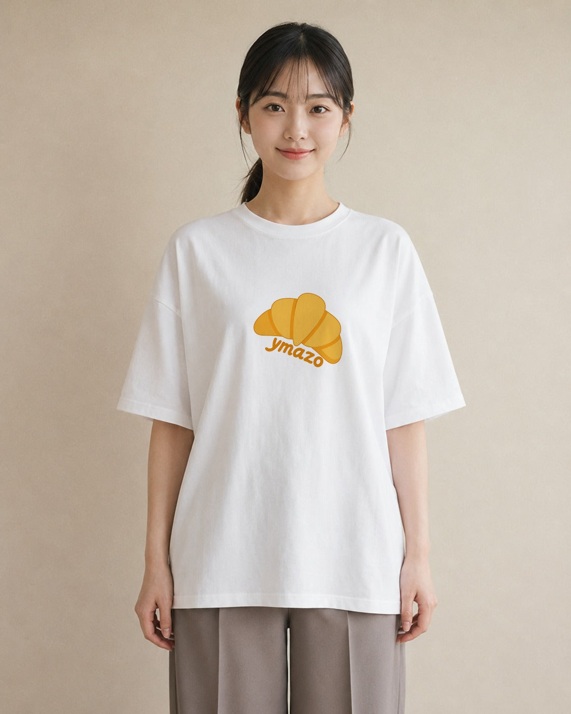 Tシャツ レディース パン ベーカリー イラスト ゆるコーデ 姉妹 送別ギフト 白T YMAZO