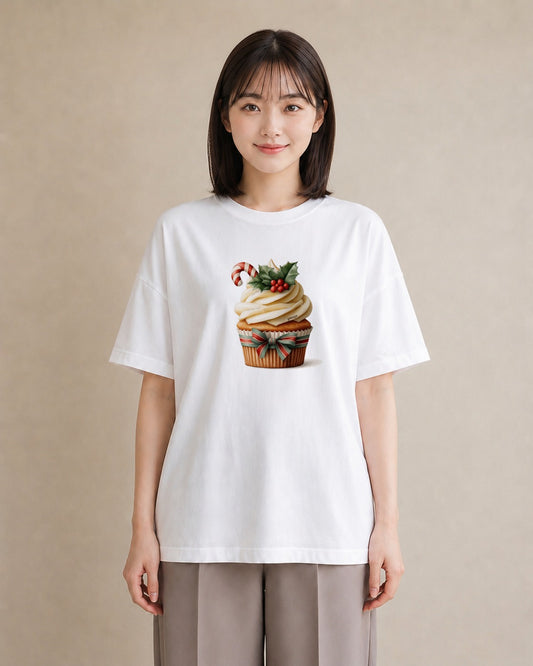 プリントTシャツ レディース マフィン 食べ物 フード イラスト モード レイヤード 友達ギフト 白T YMAZO
