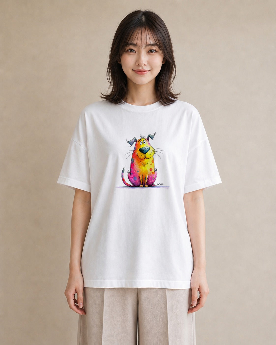 デザインTシャツ レディース ぶち猫 猫 ねこ イラスト シンプル 姉妹 送別ギフト 白T YMAZO