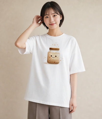 半袖Tシャツ レディース クリームソーダ 食べ物 フード イラスト きれいめ 母娘コーデ 自分用 白T YMAZO