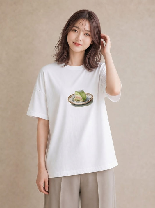 プリントTシャツ レディース お寿司 食べ物 フード イラスト シンプル デート 帰省 白T YMAZO