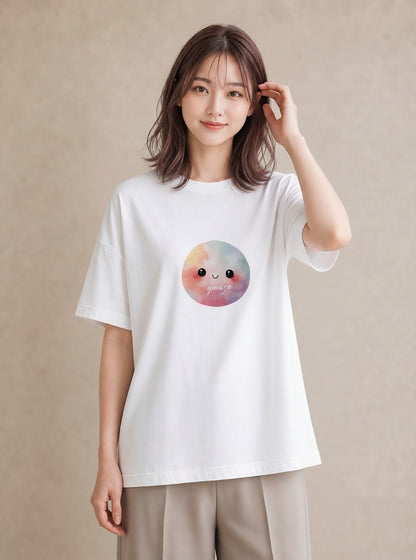 グラフィックTシャツ レディース おにぎり 食べ物 フード イラスト 淡色 部屋着 女性向けギフト 白T YMAZO