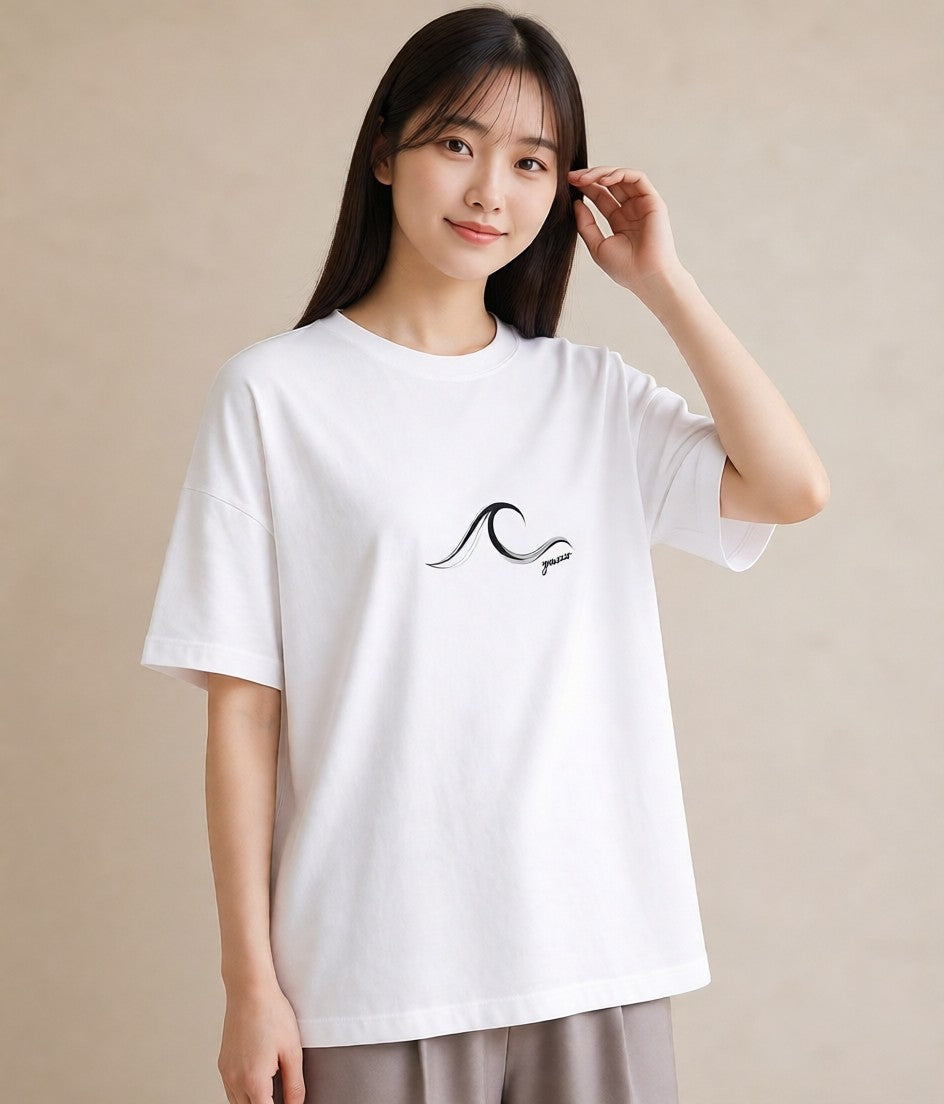 半袖Tシャツ レディース 海 リゾート 夏 イラスト 普段使い 女子会 お揃い 白T YMAZO