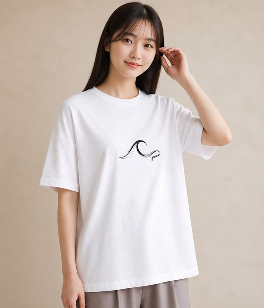 半袖Tシャツ レディース 海 リゾート 夏 イラスト 普段使い 女子会 お揃い 白T YMAZO