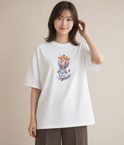 グラフィックTシャツ レディース 惑星 星空 宇宙 イラスト ニュアンス レイヤード 友達ギフト 白T YMAZO