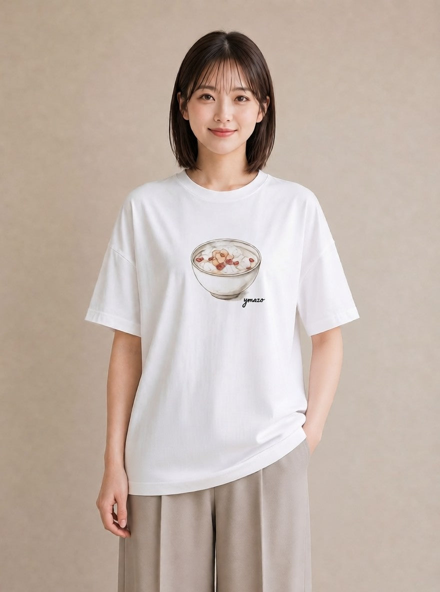 デザインTシャツ レディース クリームソーダ 食べ物 フード イラスト ナチュラル 女性 旅行用 白T YMAZO