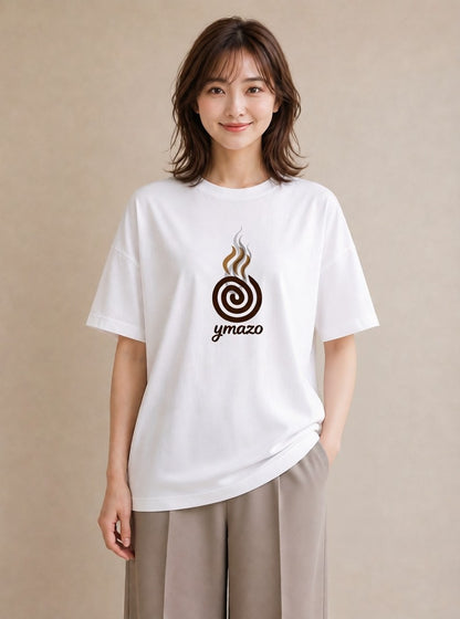 デザインTシャツ レディース カフェ カフェロゴ ロゴ イラスト 可愛い 敬老の日 ホワイトデー 白T YMAZO