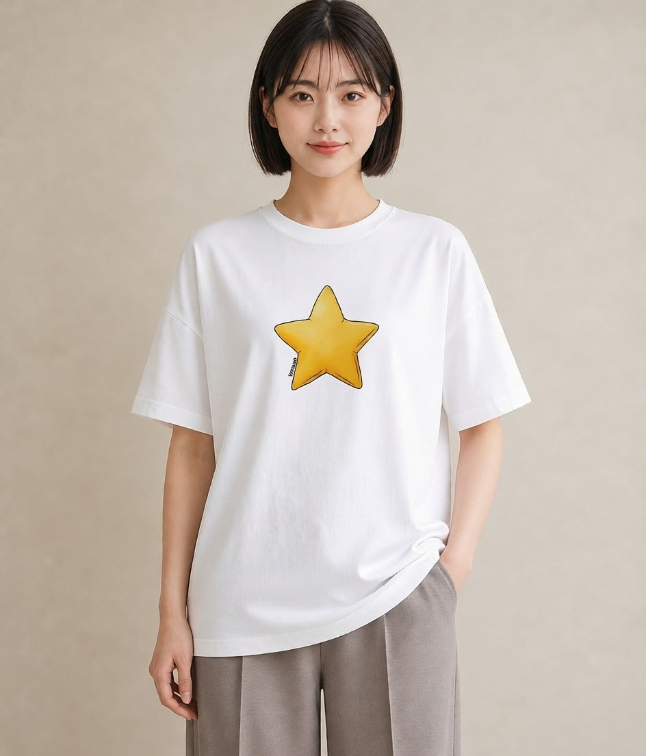 グラフィックTシャツ レディース ヒトデ 海の生き物 海 イラスト 水彩風 20代 カジュアルコーデ 白T YMAZO