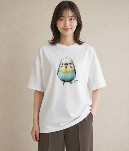 プリントTシャツ レディース 小鳥 ペット 動物 イラスト 春コーデ 姉妹 白T YMAZO
