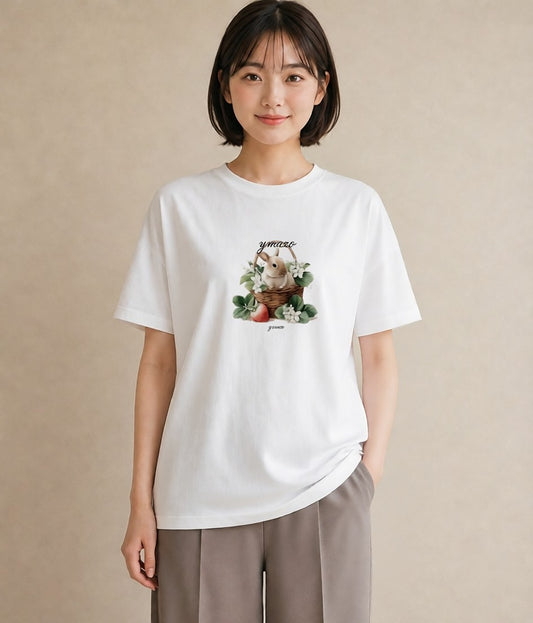 デザインTシャツ レディース ホーランドロップ ペット 動物 イラスト 休日コーデ 女子会 お揃い 白T YMAZO