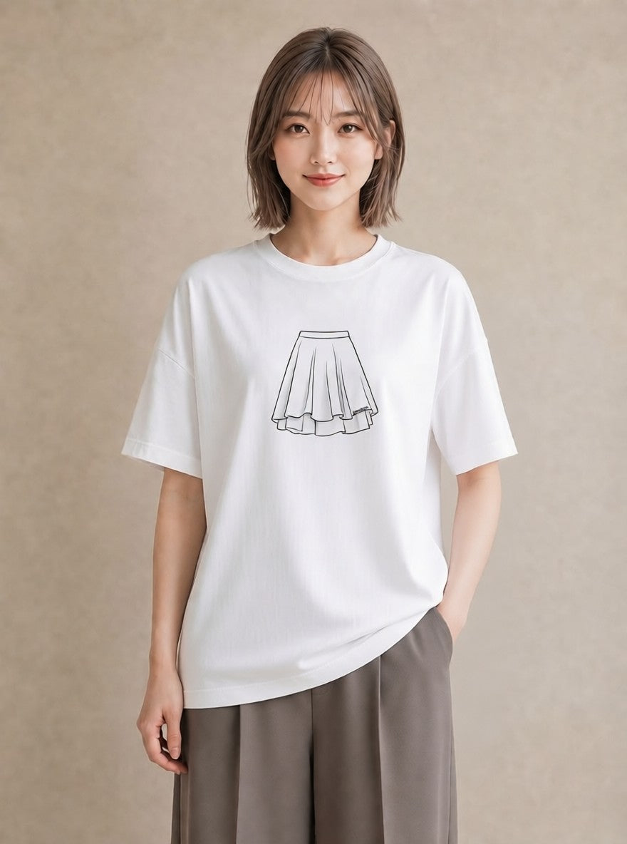 半袖Tシャツ レディース バレエシューズ バレエ トウシューズ ナチュラル アンティーク イラスト 送別ギフト 通勤 白T YMAZO
