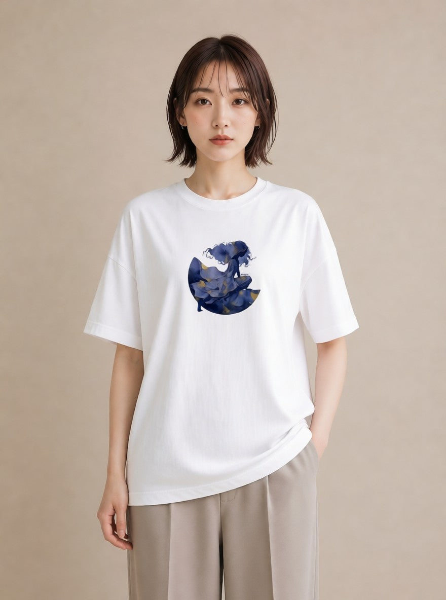 デザインTシャツ レディース 蠍座 星空 宇宙 イラスト 普段使い 敬老の日 ホワイトデー 白T YMAZO