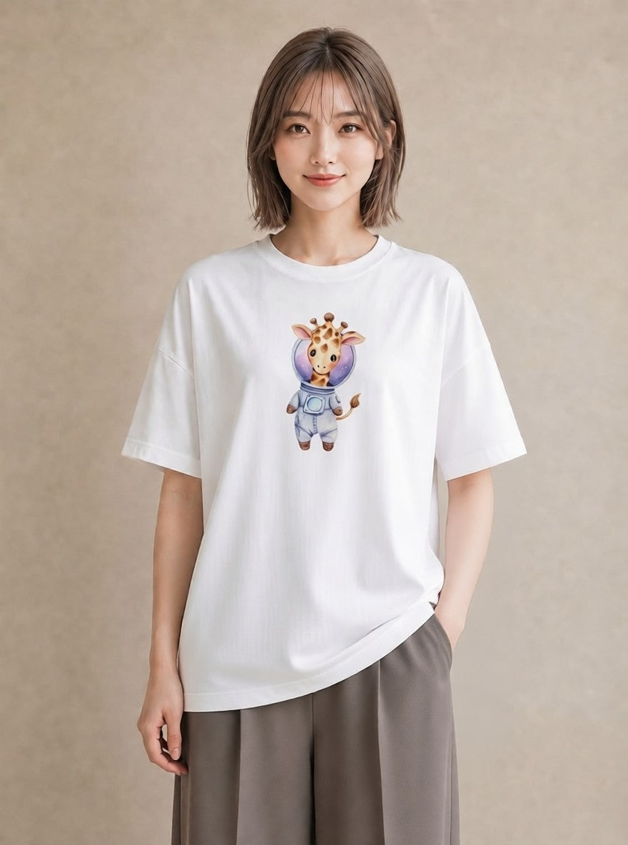Tシャツ レディース 山羊座 星空 宇宙 イラスト レトロ 敬老の日 ホワイトデー 白T YMAZO