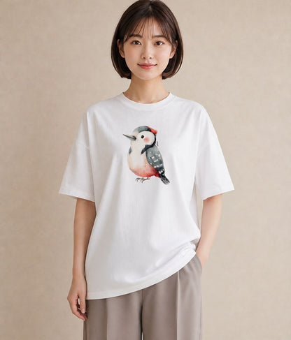 デザインTシャツ レディース オカメインコ ペット 動物 イラスト フェミニン カフェ服 クリスマス 白T YMAZO