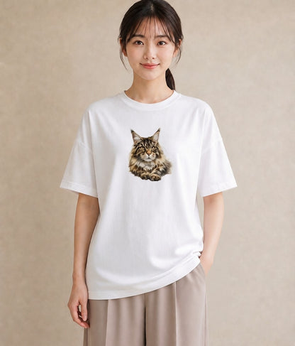 Tシャツ レディース ソマリ 猫 ねこ イラスト きれいめカジュアル 女子会 お揃い 白T YMAZO