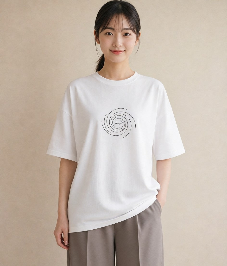半袖Tシャツ レディース 海 リゾート 夏 イラスト アート風 カフェ巡り 白T YMAZO