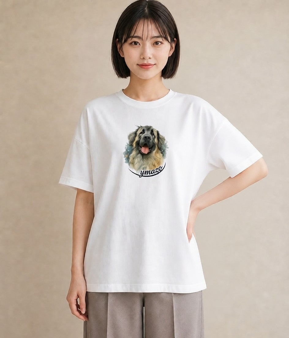 デザインTシャツ レディース 黒柴 犬 いぬ イラスト 韓国風 20代 カジュアルコーデ 白T YMAZO