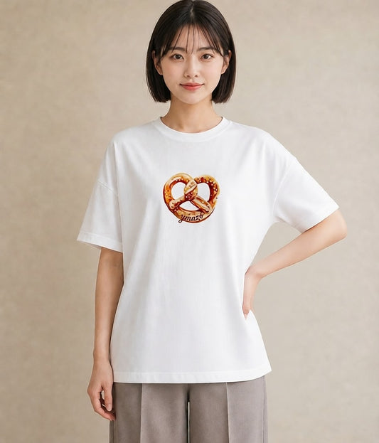 デザインTシャツ レディース ドーナツ 食べ物 フード イラスト ガーリー ミセス 春コーデ 白T YMAZO