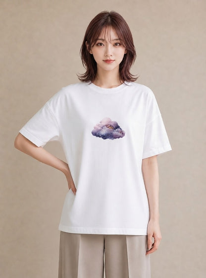 Tシャツ レディース 天秤座 星空 宇宙 イラスト お洒落 レイヤード 友達ギフト 白T YMAZO
