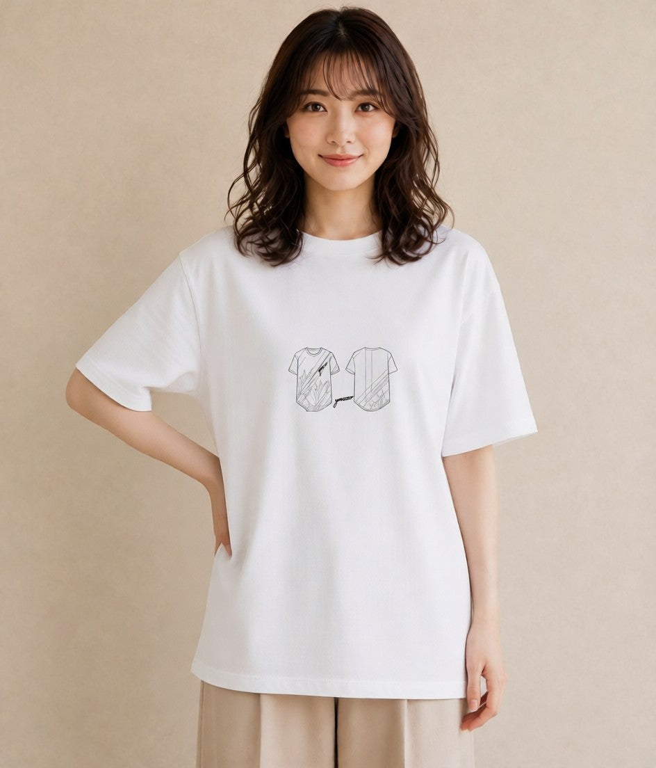 デザインTシャツ レディース レースハンカチ レース ハンカチ ナチュラル アンティーク イラスト ガーリー 綿100 デート 白T YMAZO