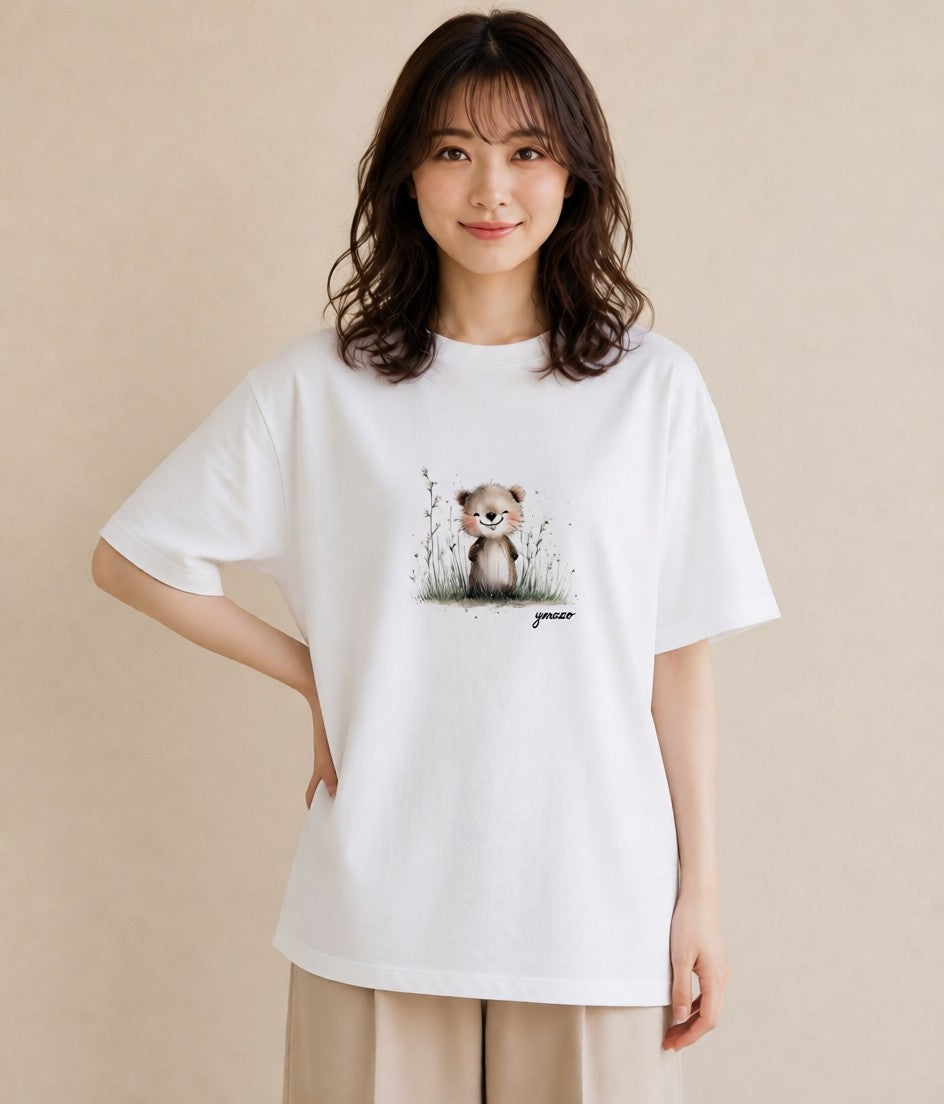デザインTシャツ レディース ロボロフスキー ペット 動物 イラスト 韓国風 おしゃれギフト 社会人 白T YMAZO