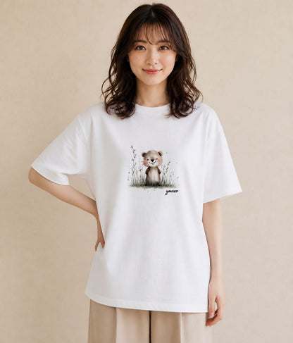 デザインTシャツ レディース ロボロフスキー ペット 動物 イラスト 韓国風 おしゃれギフト 社会人 白T YMAZO