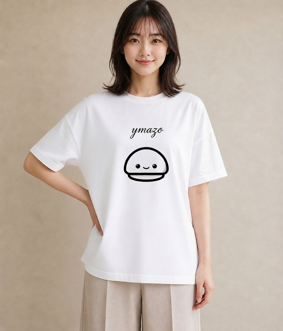 デザインTシャツ レディース パールピアス アクセサリー ナチュラル アンティーク イラスト 手描き風 部屋着 女性向けギフト 白T YMAZO