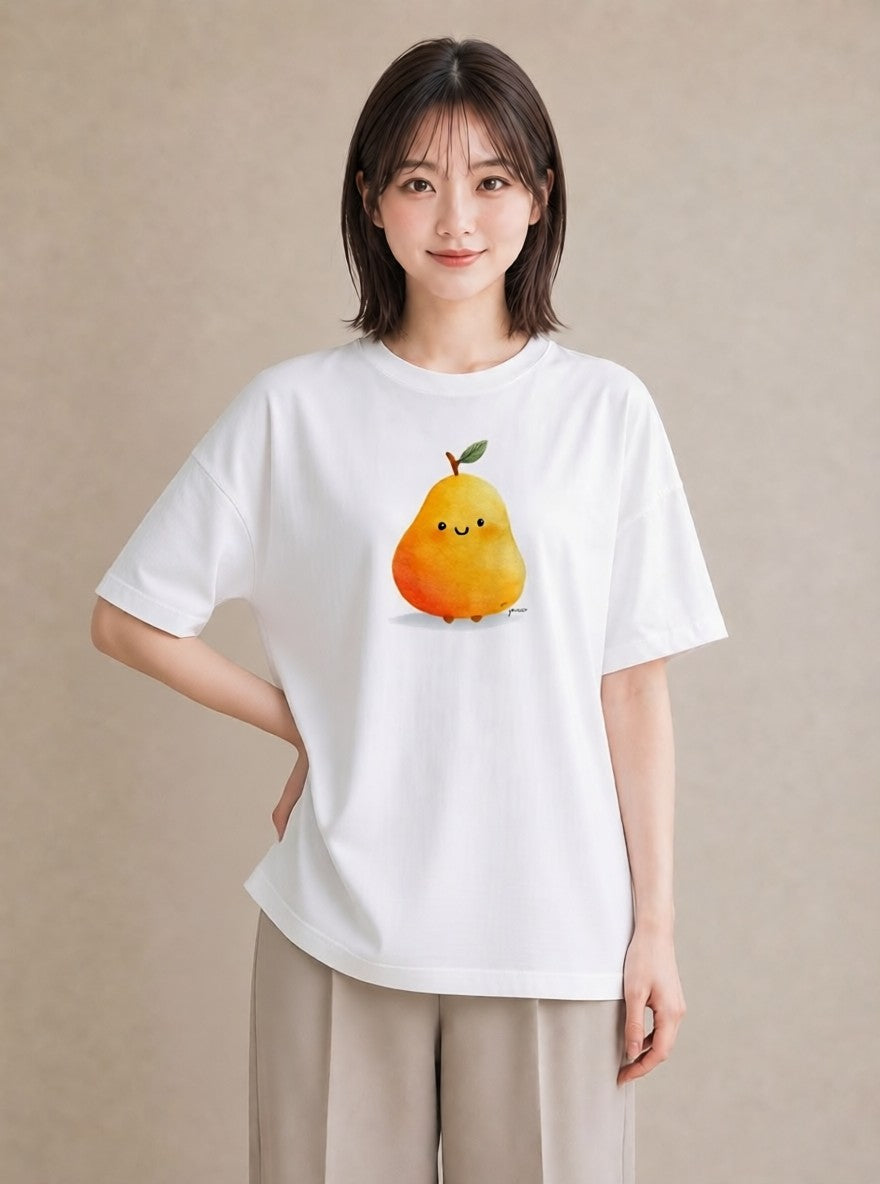 グラフィックTシャツ レディース アボカド 食べ物 フード イラスト ゆるかわ 敬老の日 ホワイトデー 白T YMAZO