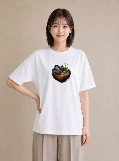 プリントTシャツ レディース 抹茶 食べ物 フード イラスト カフェコーデ 送別ギフト 通勤 白T YMAZO