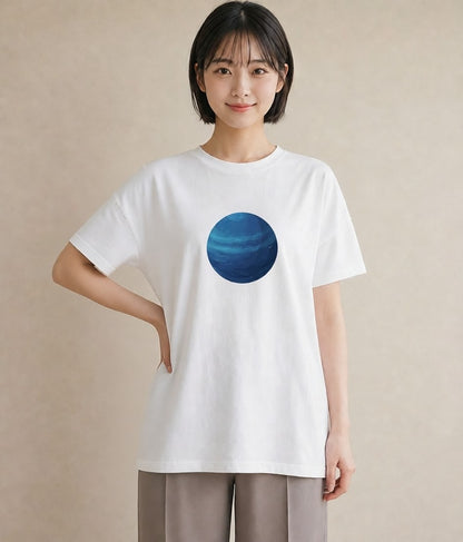 グラフィックTシャツ レディース 地球 星空 宇宙 イラスト ホワイトデー 春服 白T YMAZO