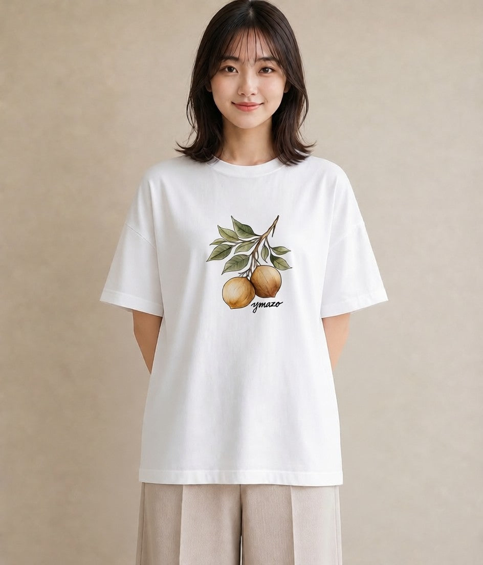 プリントTシャツ レディース アボカド 食べ物 フード イラスト ラフカジュアル 誕生日プレゼント 綿100 白T YMAZO