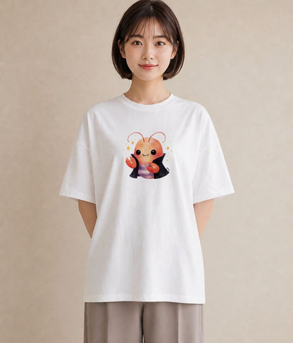 グラフィックTシャツ レディース ウーパールーパー ペット 動物 イラスト 淡色 綿100 デート 白T YMAZO