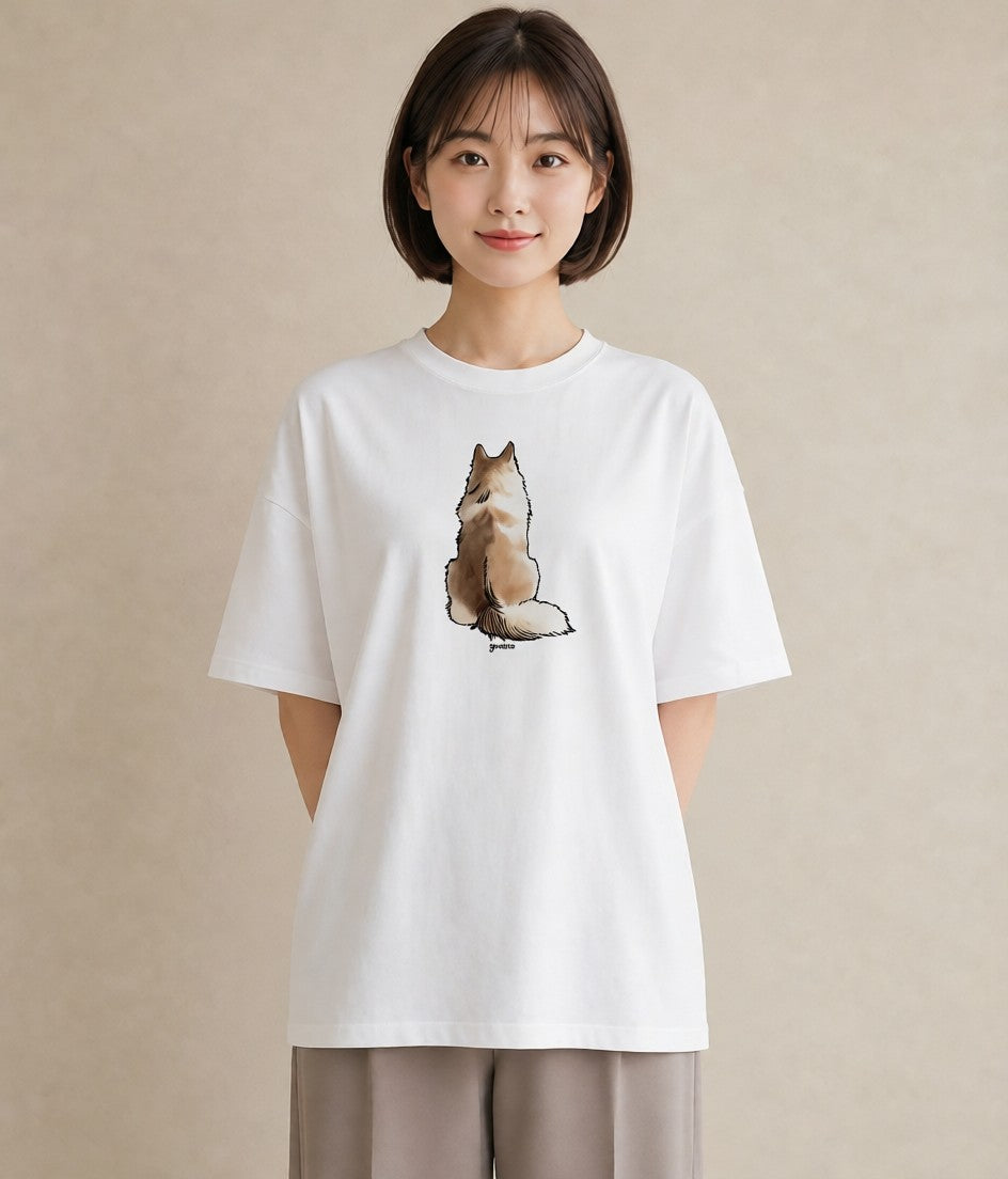 グラフィックTシャツ レディース 猫 ねこ イラスト ヴィンテージ風 休日 ペアコーデ 白T YMAZO