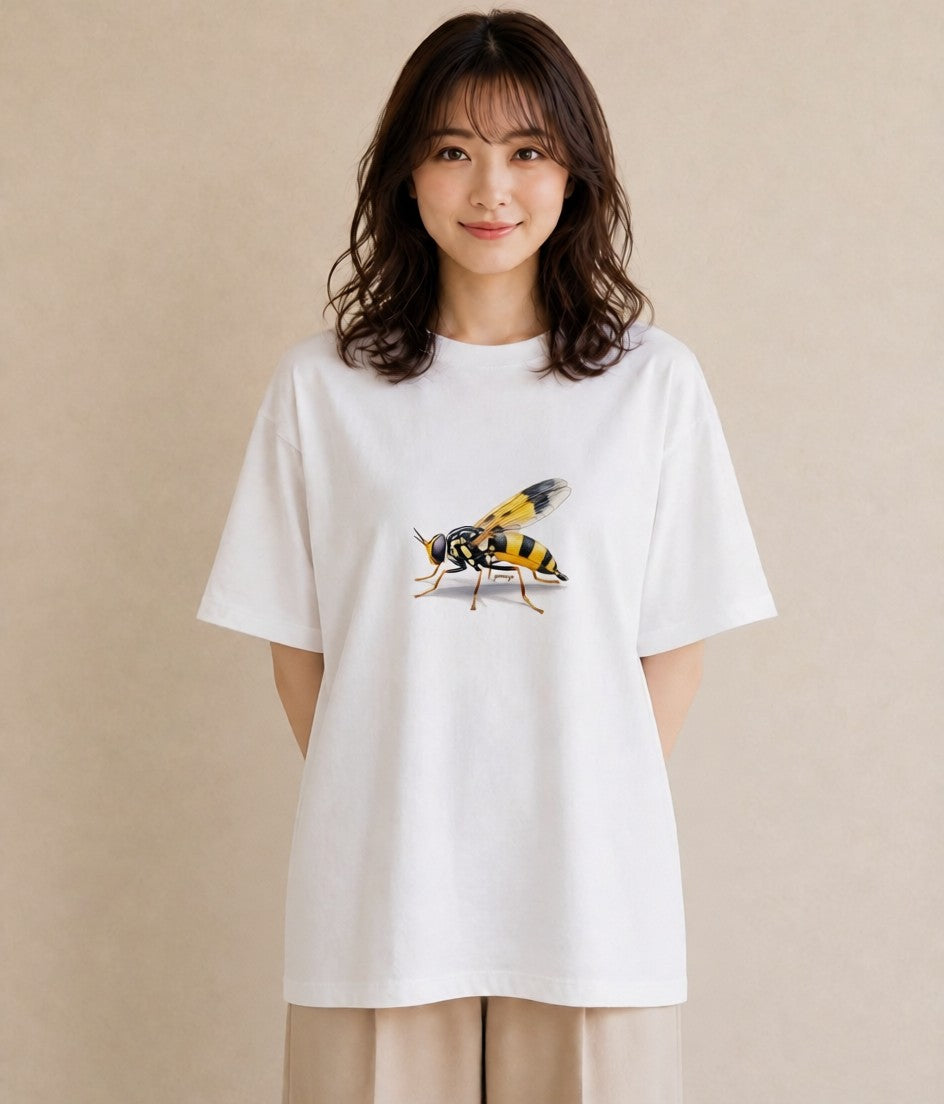 Tシャツ レディース アリ 昆虫 虫 イラスト ミニマル ルームウェア ギフト 白T YMAZO